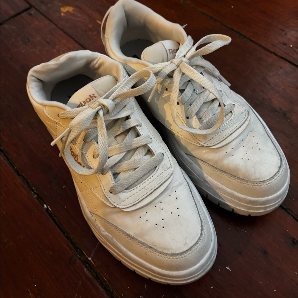 White Reebok sneakers